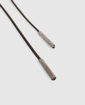 Peserico Коричневый кожаный пояс с цепочкой мониль A32603C0CC791