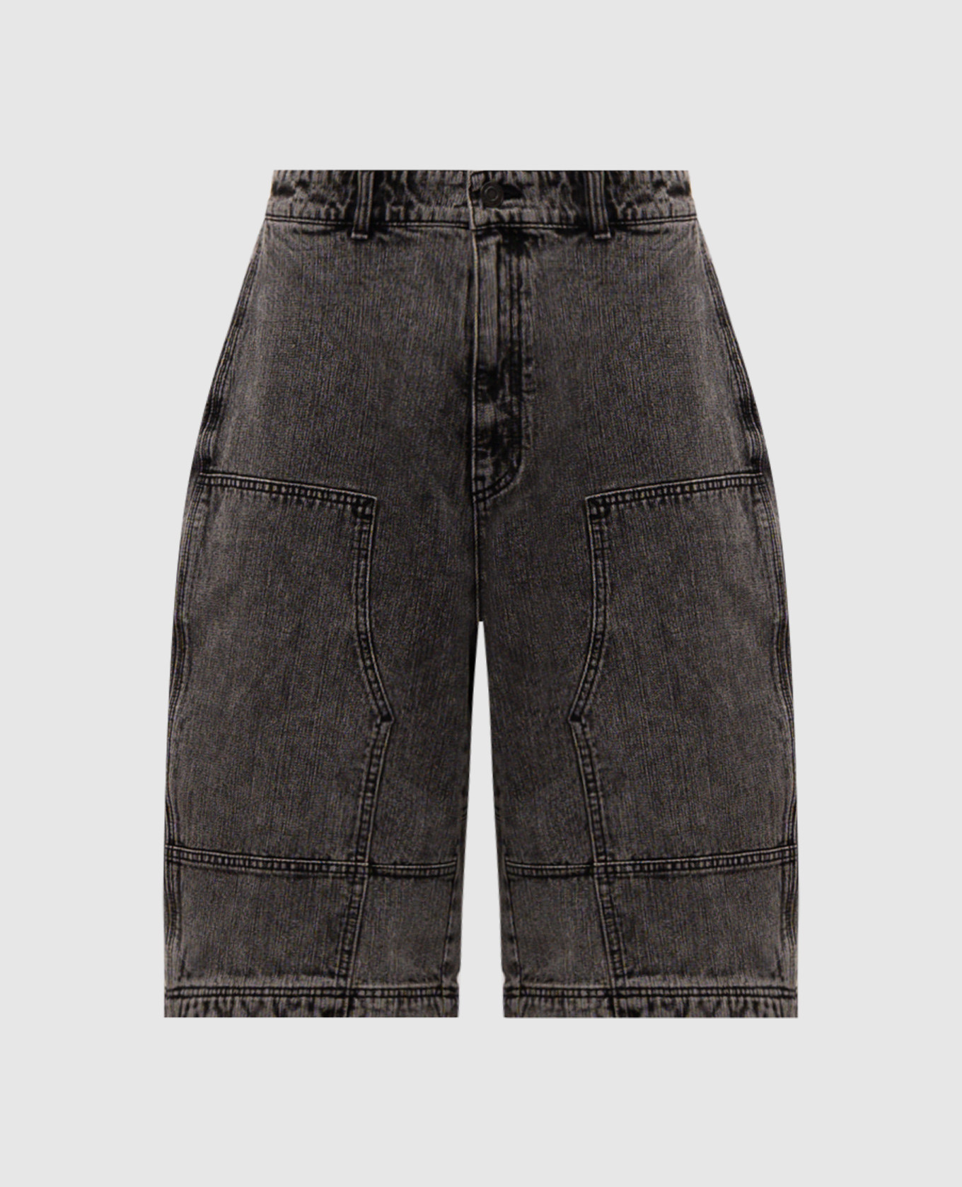 

Серые джинсовые шорты с логотипом патча, Серый, Шорты