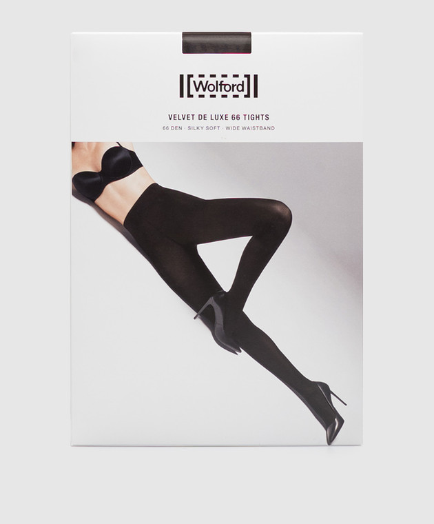 Wolford Коричневі колготи VELVET DE LUXE 66 den 14775