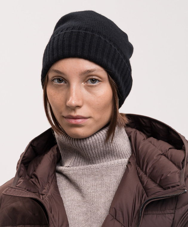 Allude Чорна шапка з кашеміру 26511245 зображення 2