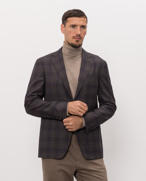 Canali Пиджак из шерсти в клетку CF0537613275