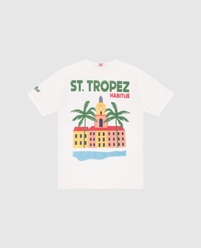 MC2 SAINT BARTH Дитяча біла футболка Tropez Summer PRL000102317L