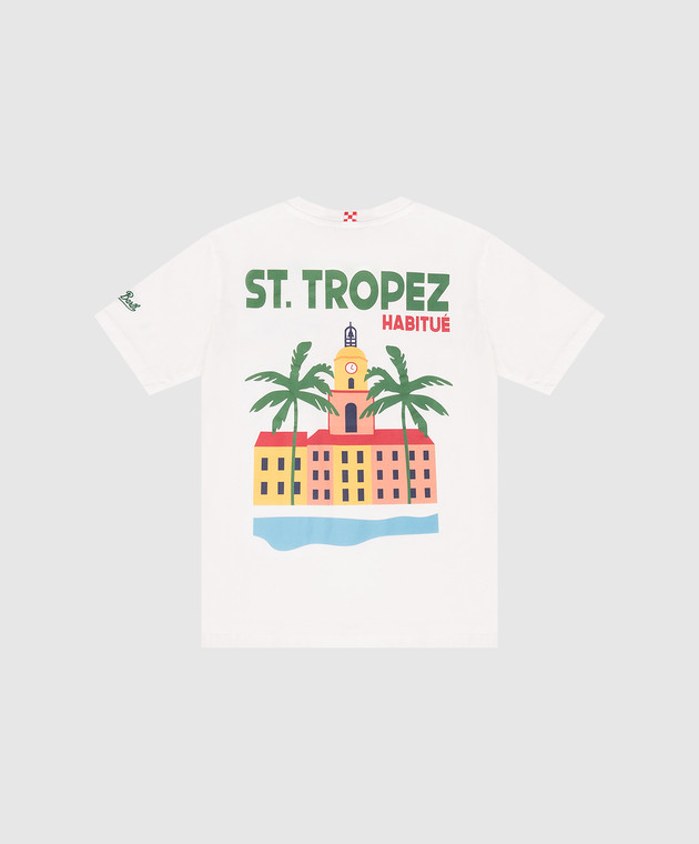 MC2 SAINT BARTH Дитяча біла футболка Tropez Summer PRL000102317L зображення 2
