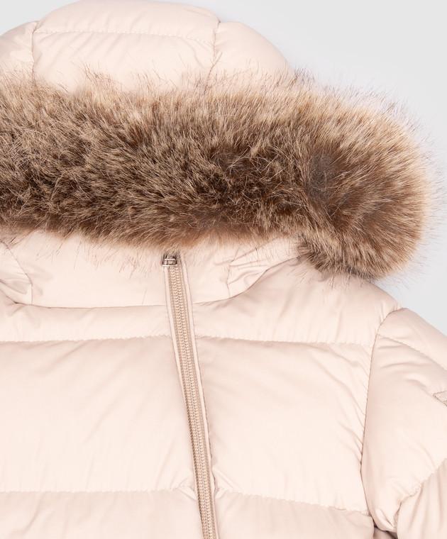 Moncler ENFANT Дитячий бежевий пуховий комбінезон Yorick L29511G00001597YW зображення 3
