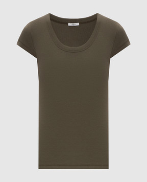 JOSEPH Футболка Saba цвета хаки в рубчик JF009684