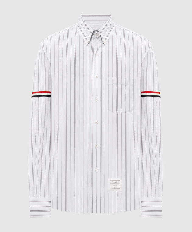 Thom Browne Блакитна сорочка в смужку MWL301OF1223