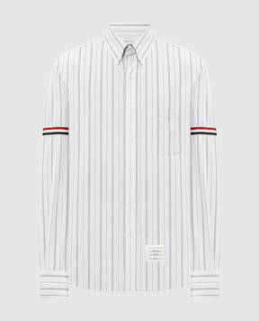 Thom Browne Блакитна сорочка в смужку MWL301OF1223