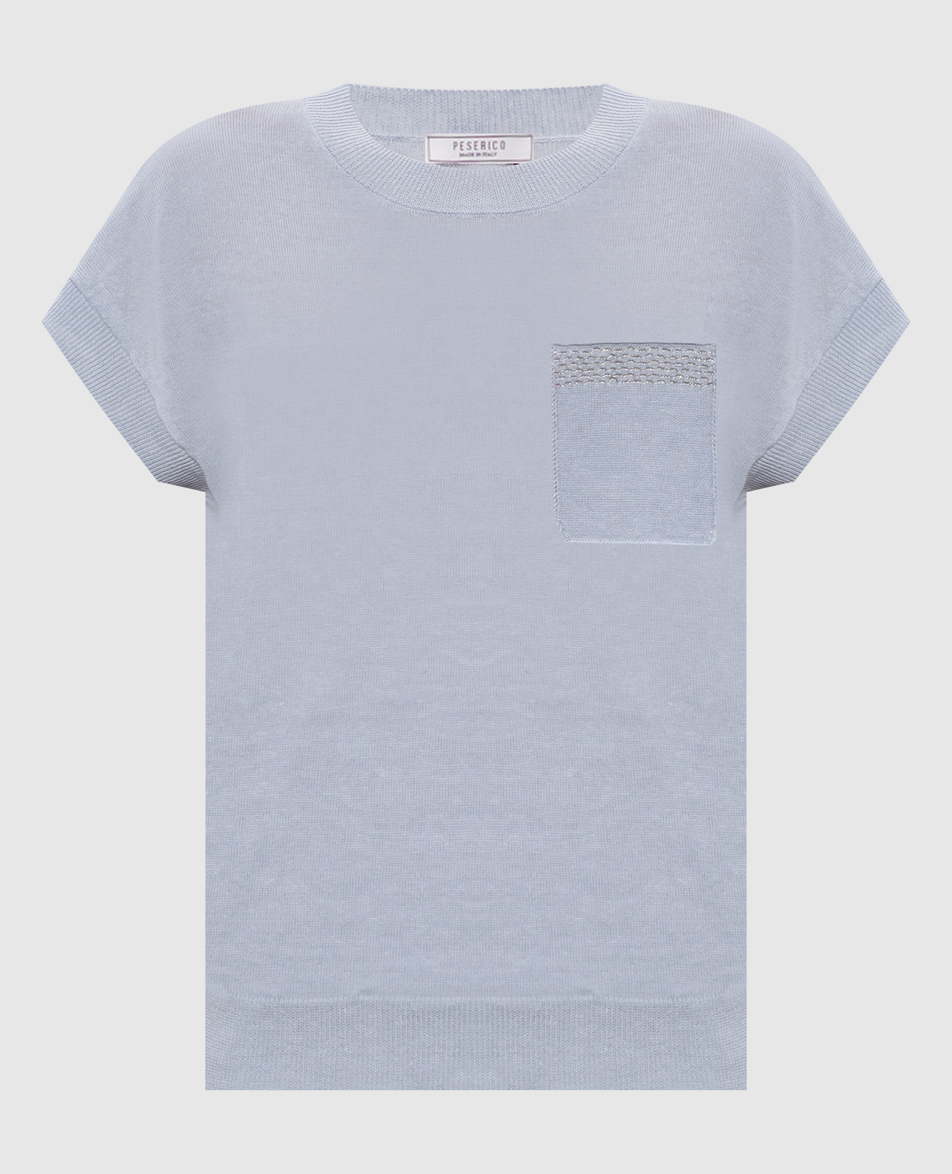 

Голубой топ с льном, Топы