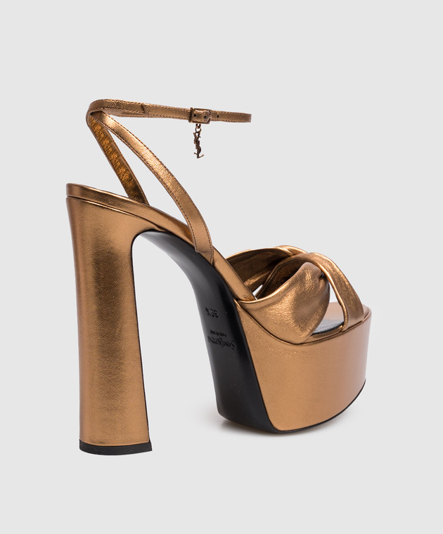 Saint Laurent Кожаные босоножки FRANCIANE 869730AAGWT изображение 3