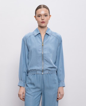 Twinset Блакитна куртка з ефектом деніму 261LL2QBB