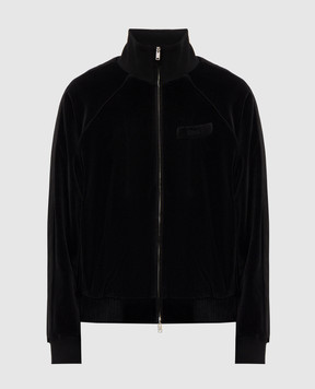 Rhude Чорна оксамитова спортивна куртка RHFW26JA01355