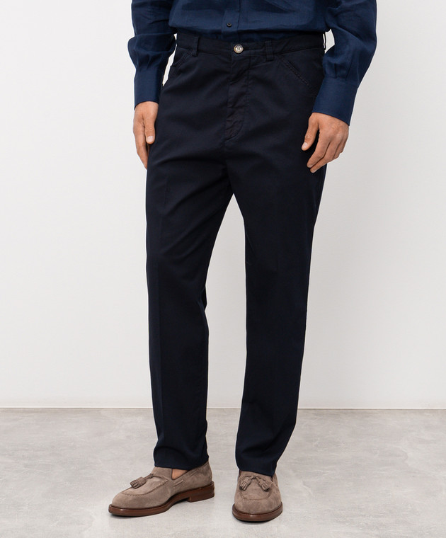 Brunello Cucinelli Синие брюки M289LH0660 изображение 3