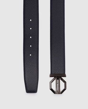 Stefano Ricci Синий кожаный ремень с логотипом N382VDC554U