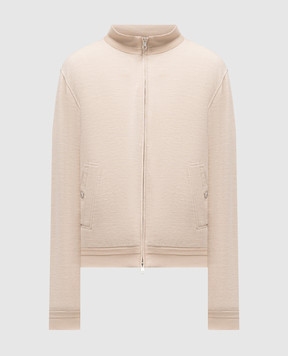 Brett Johnson Бежевая спортивная куртка с шерстью, льном и шелком SS26J1LP193SAN