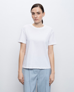 Twinset Белая футболка с вышивкой логотипа 261TT2271