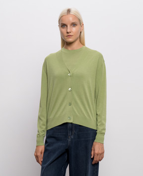Max Mara Weekend Зеленый кардиган TORRE из шерсти, шелка и кашемира WKDTORRE
