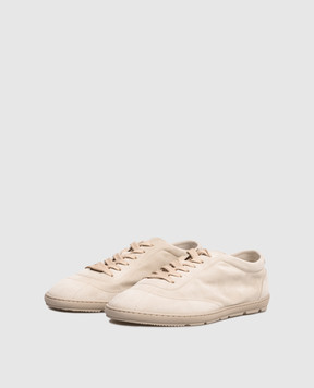 Brunello Cucinelli Бежеві замшеві кросівки MZUCAHN345