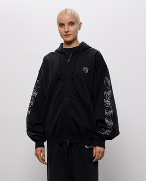 Vetements Черная спортивная куртка с брендовым принтом MH27ZU250B