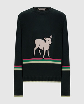 JW Anderson Зеленый свитер из хлопка KW1622YN0515