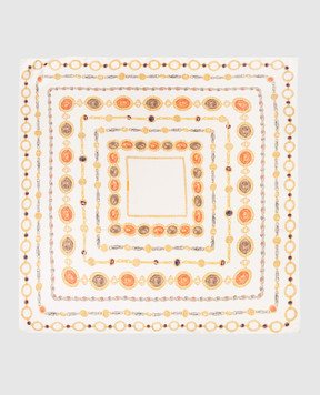 Versace Бежева хустка The Lover із шовку 10016001A18022