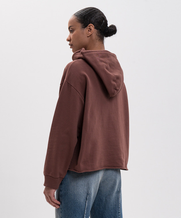 Maison Margiela MM6 Коричневые худи с нашивкой логотипа S52GU0235M25025 изображение 4