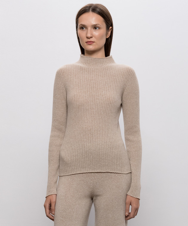 Twinset Бежевий гольф з вовною та кашеміром 262TT3071 зображення 3