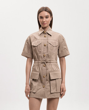 Balmain Бежевое платье GF0R7480CG65