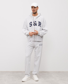 Sporty & Rich Серый меланжевый утепленный спортивный космтюм ST08864082GY03PA0366