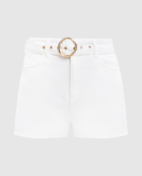 Twinset Белые джинсовые шорты с поясом 261TT2471