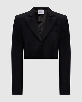 Vetements Чорний укорочений жакет з вовни WE76TJ362B