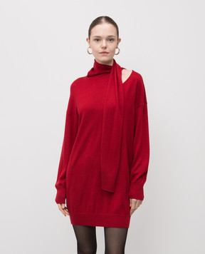 Twinset Красное платье с шерстью с логотипом 252AT3100