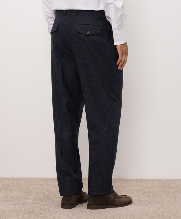 Brunello Cucinelli Синие брюки из шерсти M038PS2440 изображение 4