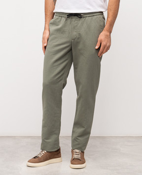 Sease Брюки цвета хаки с льном PT036TN514