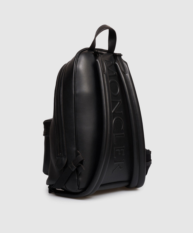 Moncler Черный кожаный рюкзак Carlo L109A5A00001M9597 изображение 3