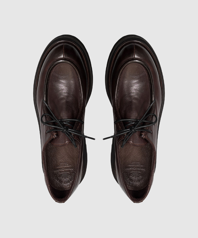 Officine Creative Коричневые кожаные дерби Wisal DD WISALDD125TOTTO изображение 4