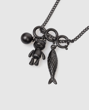 Juun.j Чорний ланцюжок з підвісками JW618ZW045