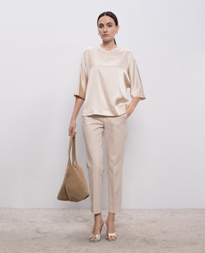 Peserico Бежеві штани з патчем A04718J001953