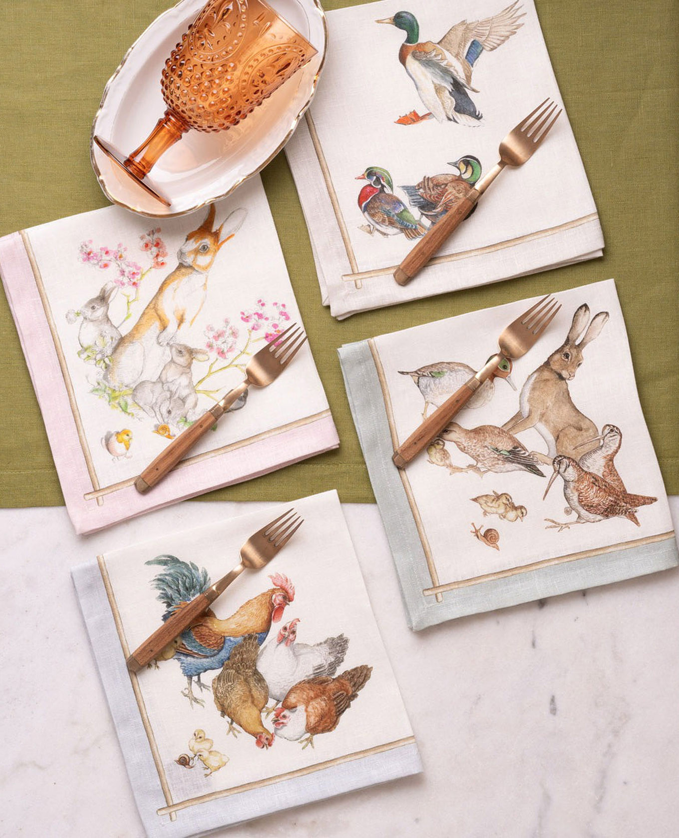 

Набор белых сервировочных салфеток BARN FRIENDS из льна, Белый, Салфетки