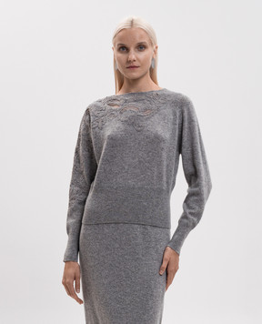 Ermanno Scervino Серый джемпер из кашемира D495M302APPYU