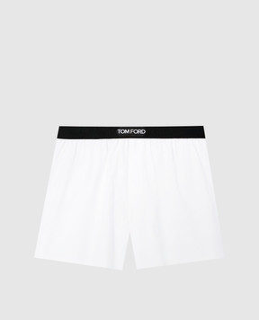 Tom Ford Белые трусы-боксеры с узором логотипа T4LE91950