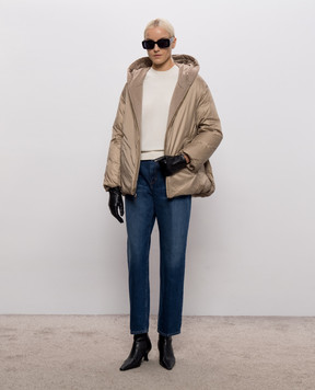 Max Mara Бежевый двухсторонний пуховик CLOWN с кашемиром MTCCLOWN
