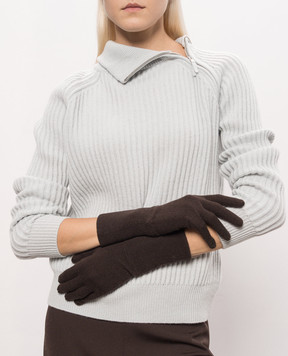 Allude Коричневі рукавички з кашеміру 26592000