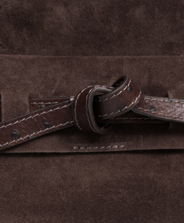 Gianni Chiarini Коричнева замшева сумка-тоут Belty BS12695CMSTEMU зображення 4