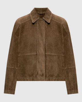 Brunello Cucinelli Коричневая замшевая куртка MPCAI7594P