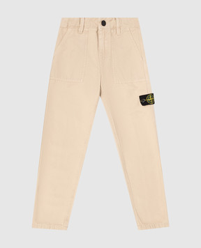 Stone Island Дитячі бежеві штани з логотипом K2S163100002S01041012