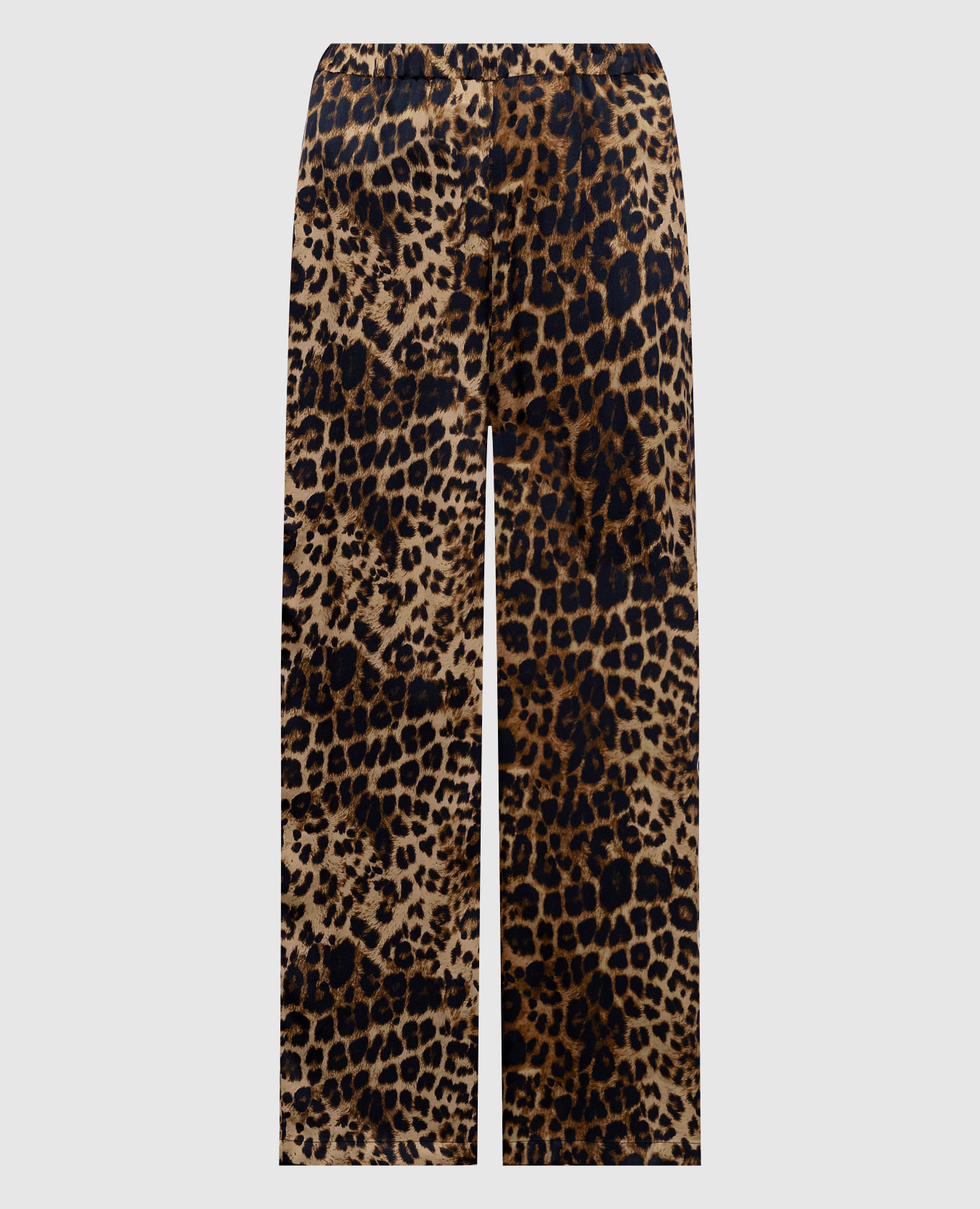 

Брюки в анималистический принт, Коричневый, Прямые брюки