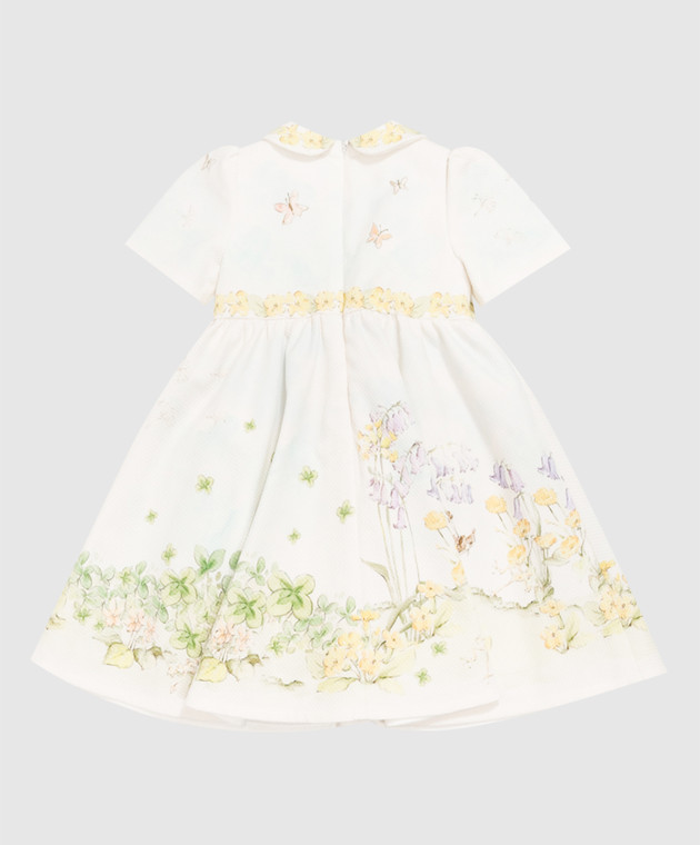 Dolce&Gabbana Детское платье цвета айвори в принт L24DU9G7P9D изображение 2