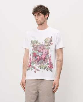 Off-White Біла футболка Dream World 44MAA027Z26J005