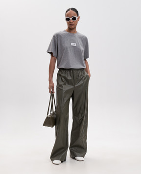 Maison Margiela MM6 Сіра меланжева футболка з нашивкою логотипа S52GC0367M20170