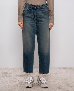 Peserico Сині джинси з патчем логотипа P04279L79Q04962